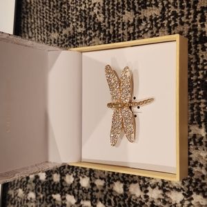 Charter Club Gold-Tone Crystal Dragonfly Pin